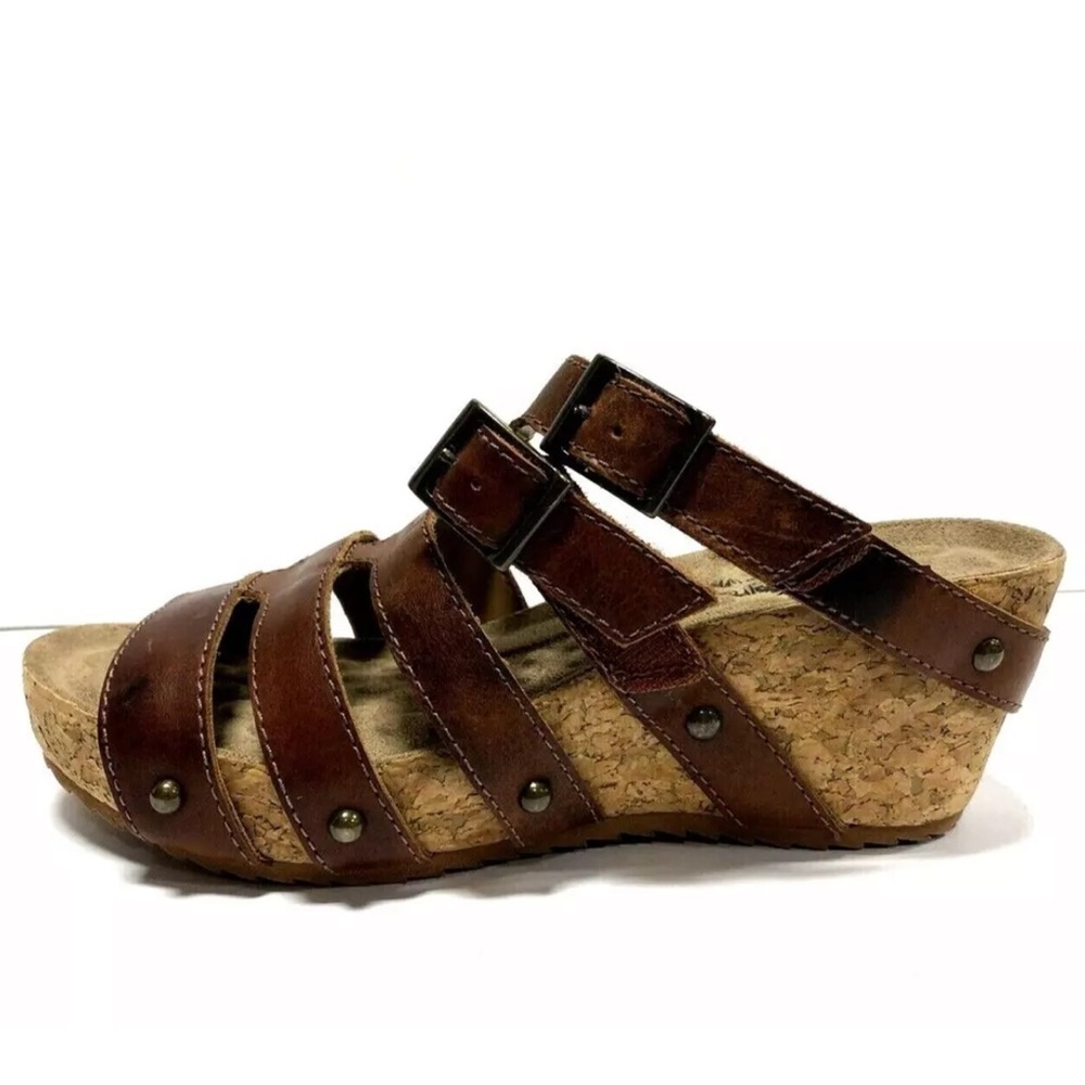 Walking Cradles Women’s Tetra Chestnut Wedge Sandals, Size 7 M